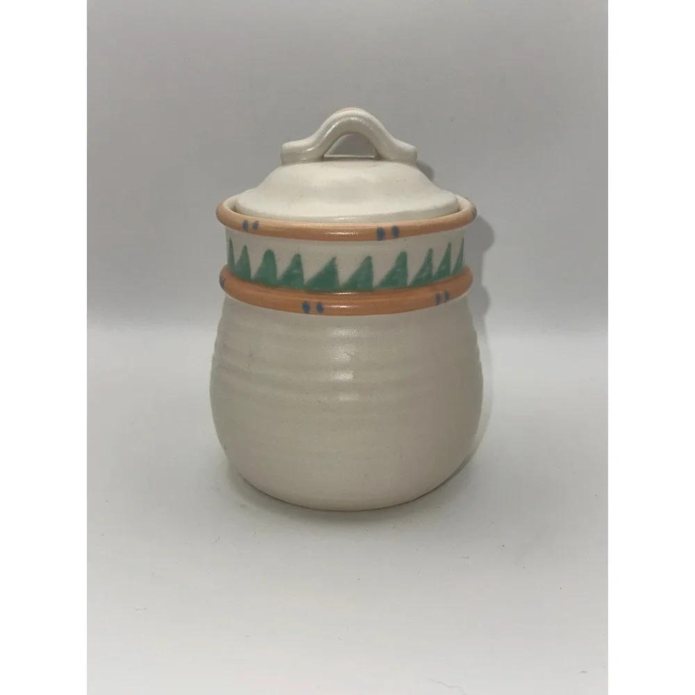 Treasure Craft Taos Ceramic Jam Jar with Lid Chili Pepper Southwestern NO SPOON